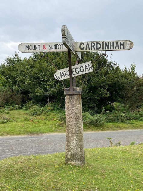 Medieval cross at junction of Treslea Downsion of 